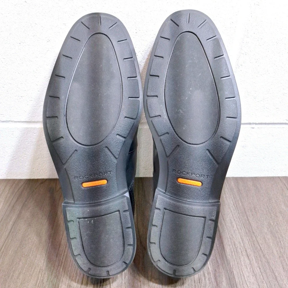 Rockport Dressports Men's 11M Black Leather Slip On Loafers CI9209 Dress Shoes